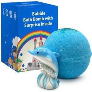 Dolphin Toy Bath Bomb for Kids with Surprise Inside